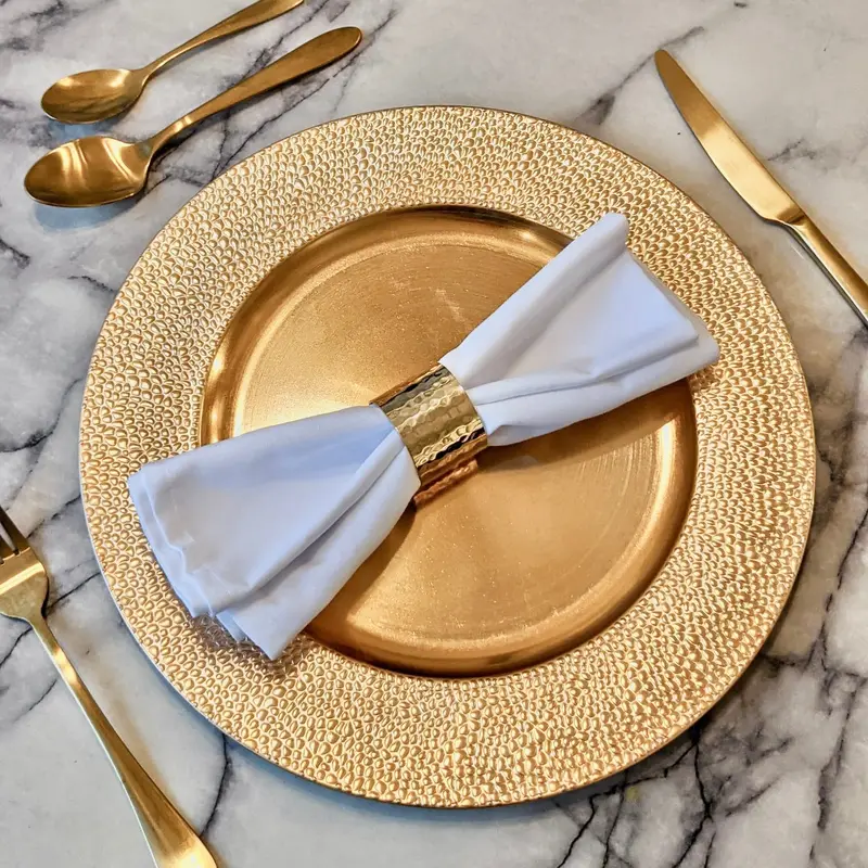 Comet Gold Pebble Effect Charger Plate