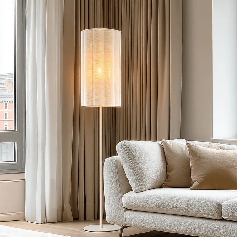 Filisa Cream Scalloped Floor Lamp