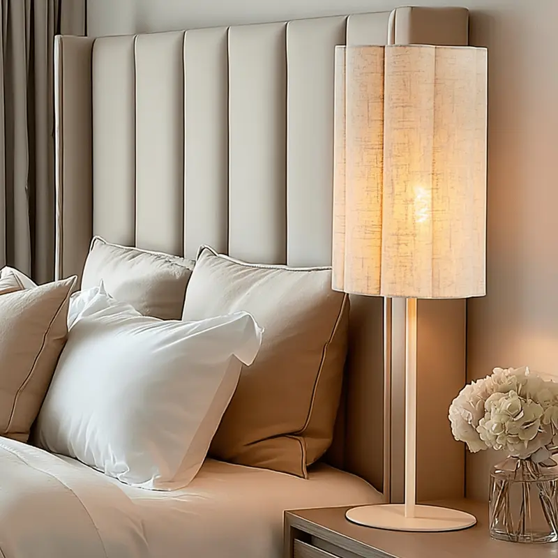 Filisa Cream Scalloped Table Lamp