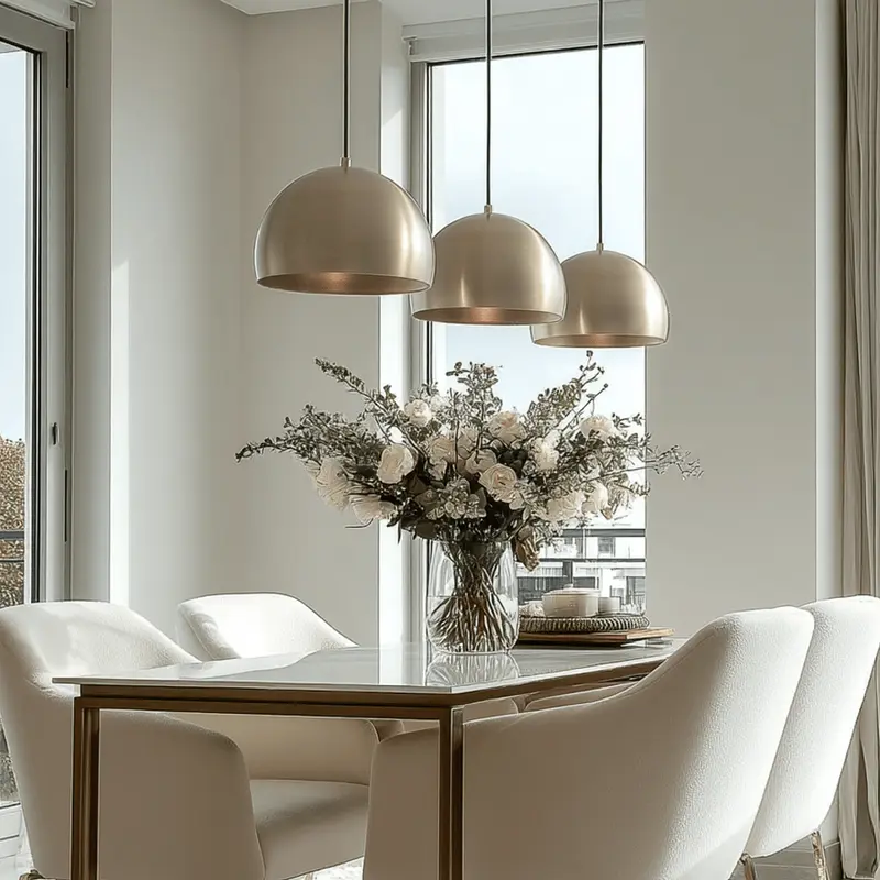 Lily Gold Metal 3 Light Pendant Ceiling Light