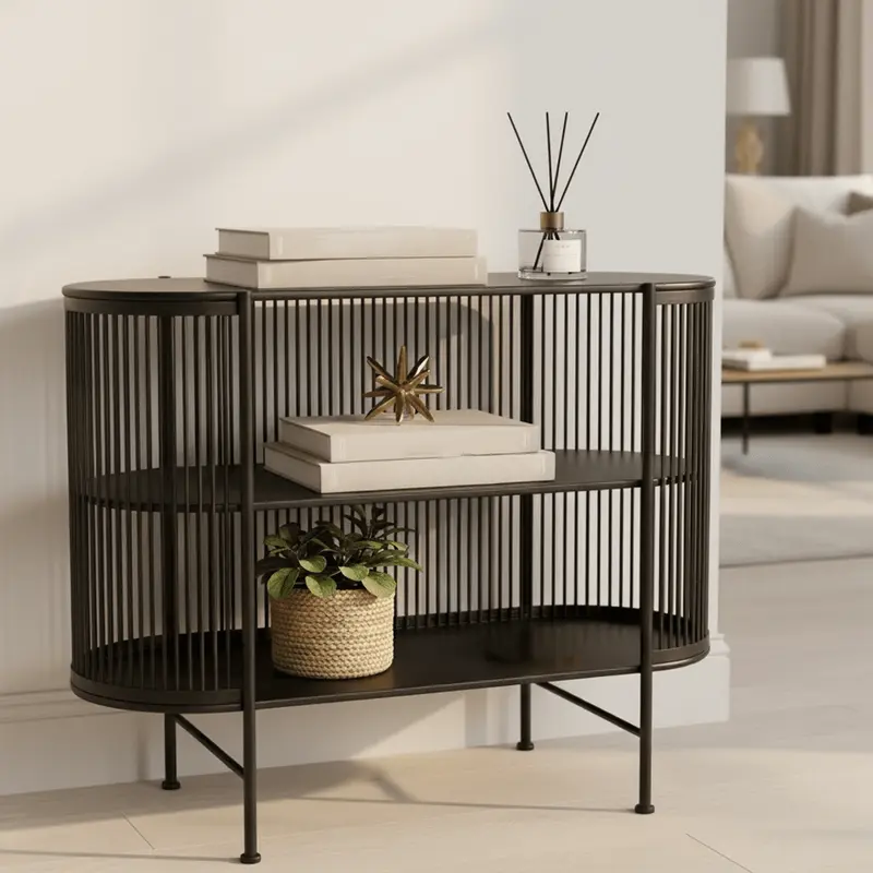 Liva Black Metal Shelving Unit