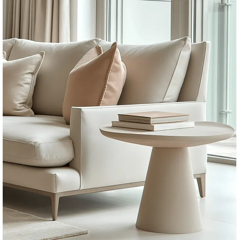 Marille Cream Round Side Table