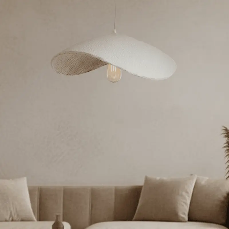 Montrose Cream & Antique Brass Organic Ceiling Light