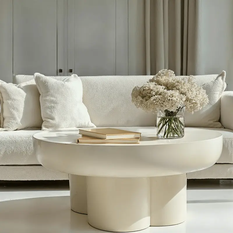 Nessina Cream Round Coffee Table