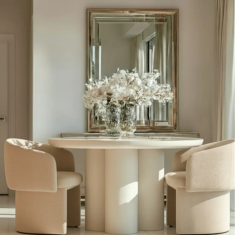 Nessina Cream Round Dining Table