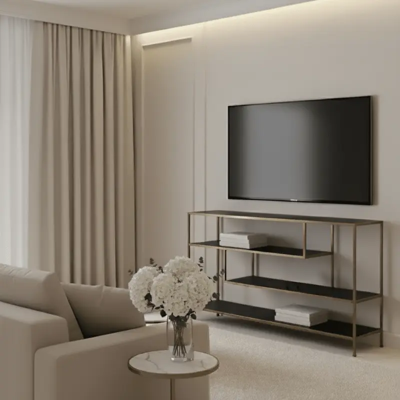 Sannia Matt Black & Gold Console Table