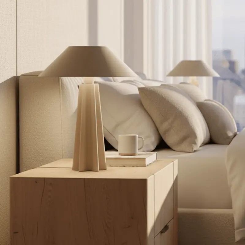 Viola Matt Beige Table Lamp