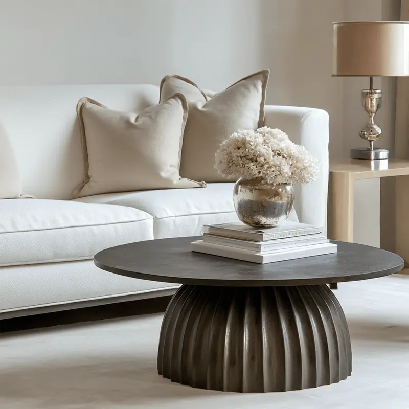 Zuzana Dark Brown Round Coffee Table