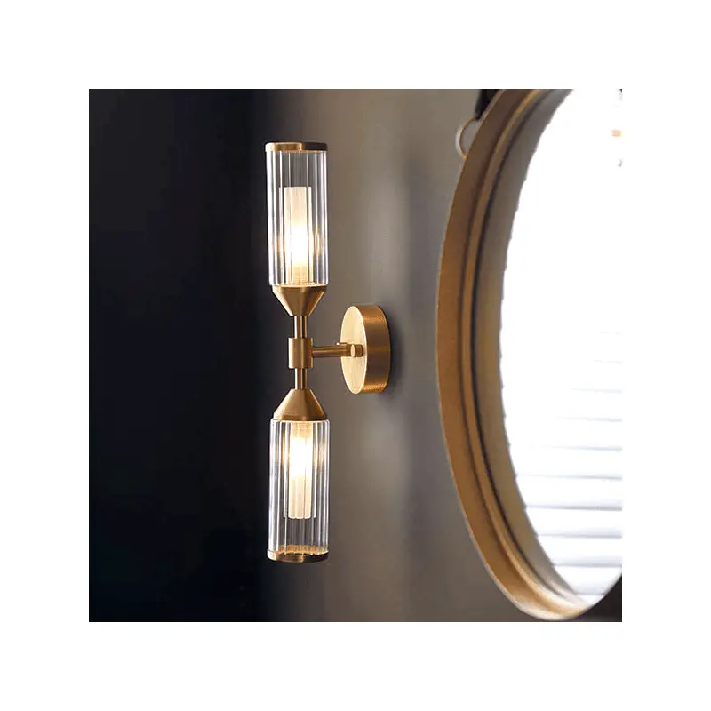 Apollo Gold & Glass Double Wall Light