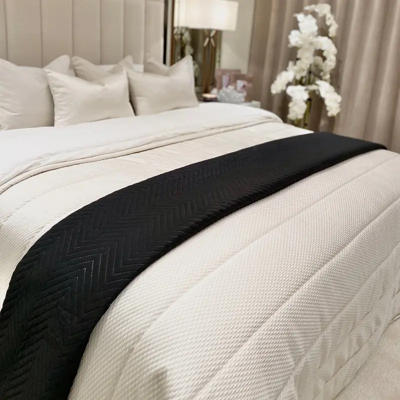 Hugo Black Quilted Bedspread