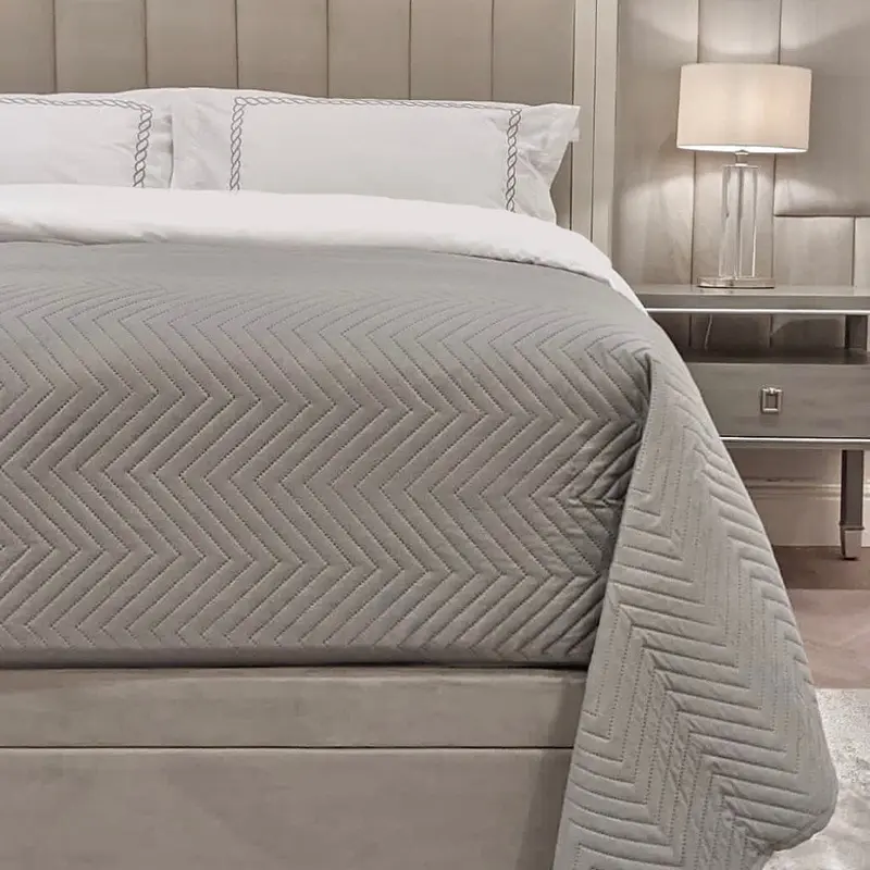 Hugo Grey Quilted Bedspread