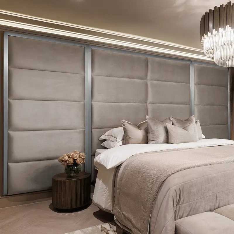 Praline Luxury Velvet & Silver Chocolate Box Headboard with Wings