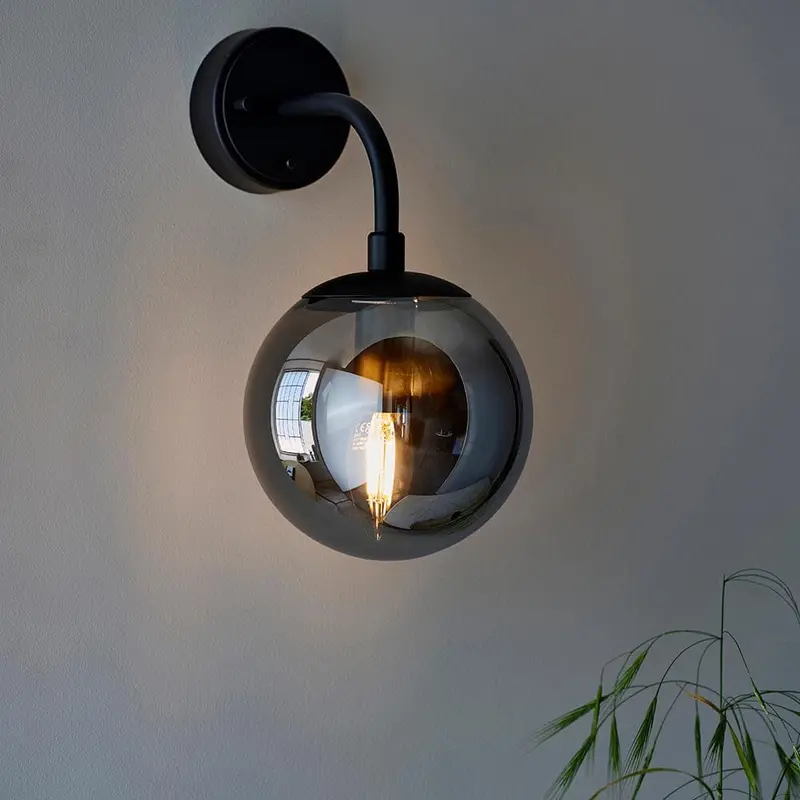 Elowen Smoked Glass Wall Light