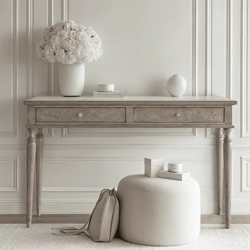 Elysium Natural Wood 2 Drawer Desk