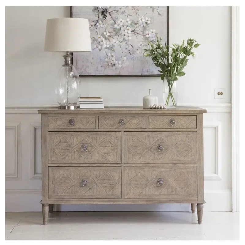 Elysium Natural Wood 7 Drawer Chest