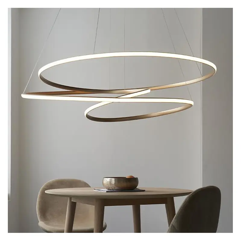 Korrs Gold XL Spiral Pendant Ceiling Light