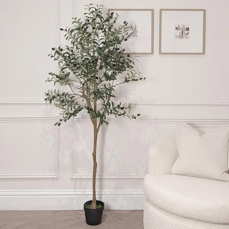 Large Faux Potted Olive Tree