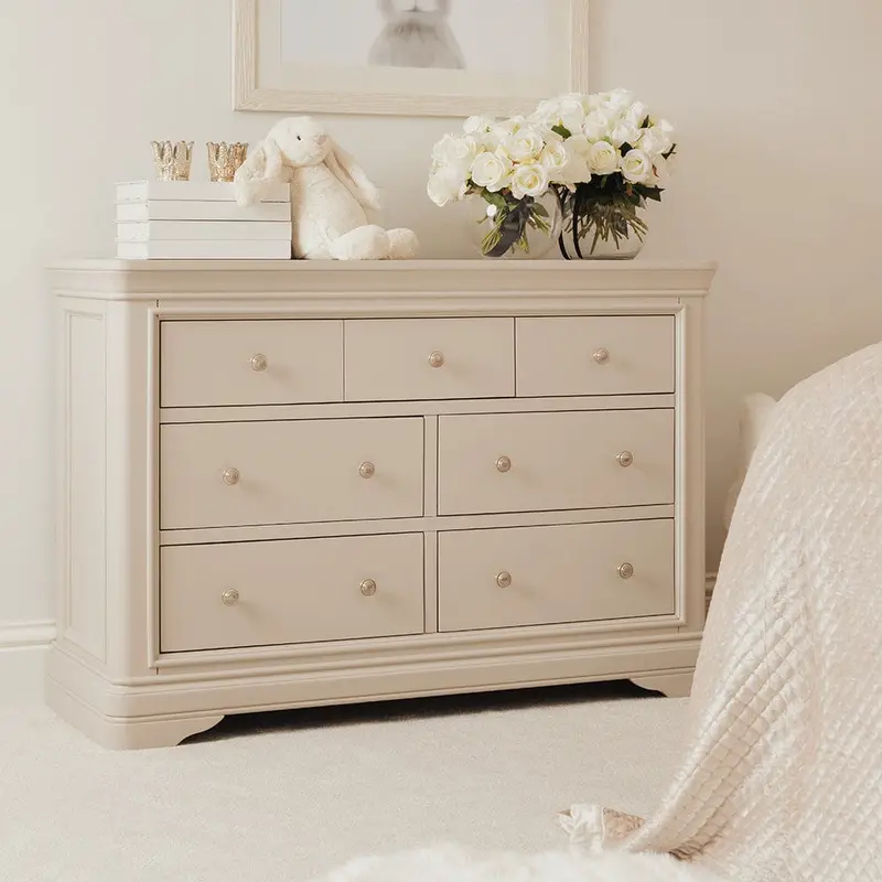 Louvre Taupe Wooden 7 Drawer Chest