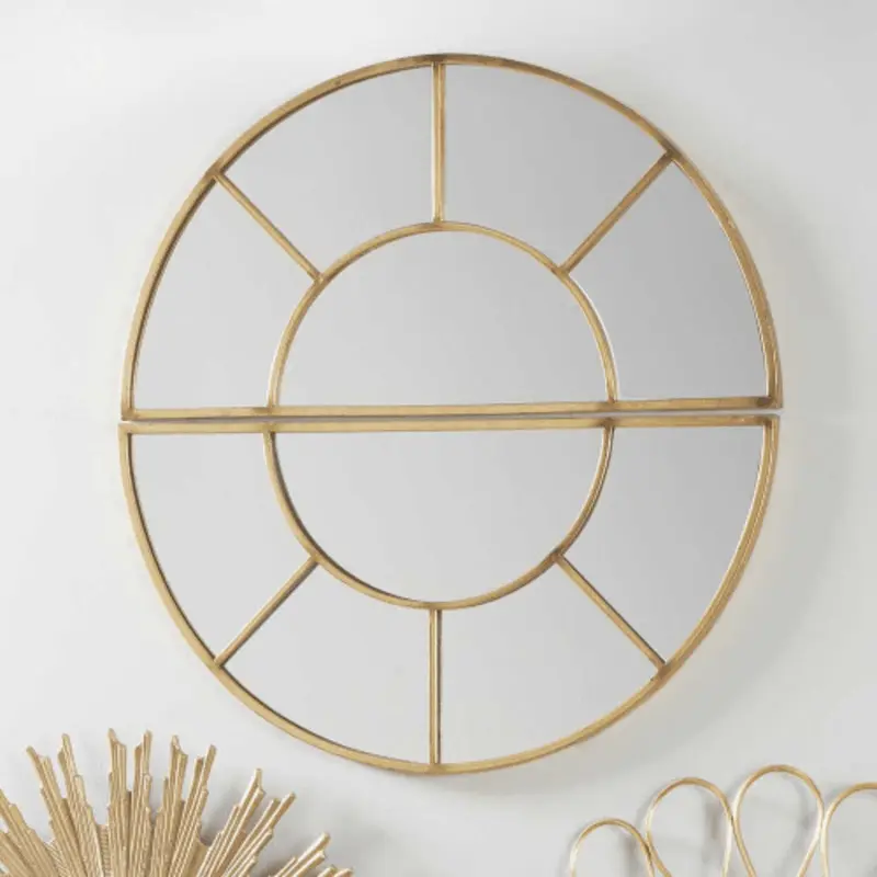 Magda Antique Gold 2 Half Moon Wall Mirror