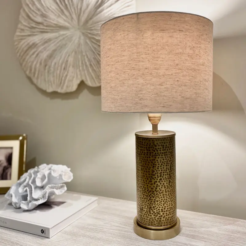 Amayah Bronze Hammered Effect Table Lamp