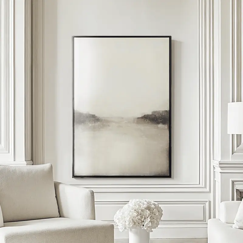 Nolita Beige & Black Abstract Canvas Wall Art