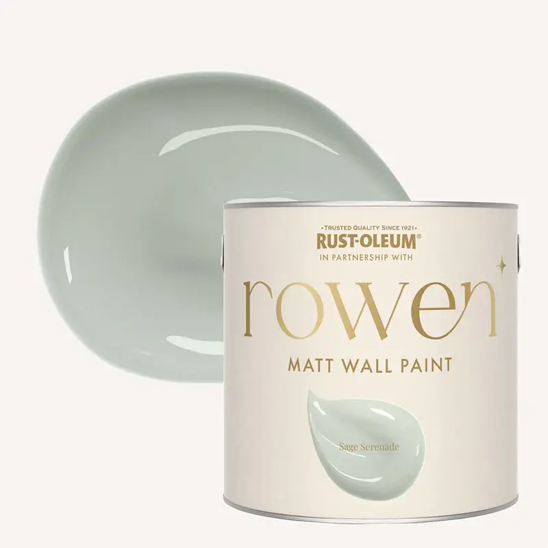 Sage Serenade Soft Green Walls & Ceilings Washable Flat Matt Paint - 2.5L