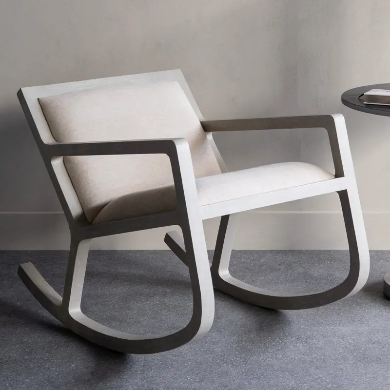 Sienna Whitewash Wooden Rocking Chair