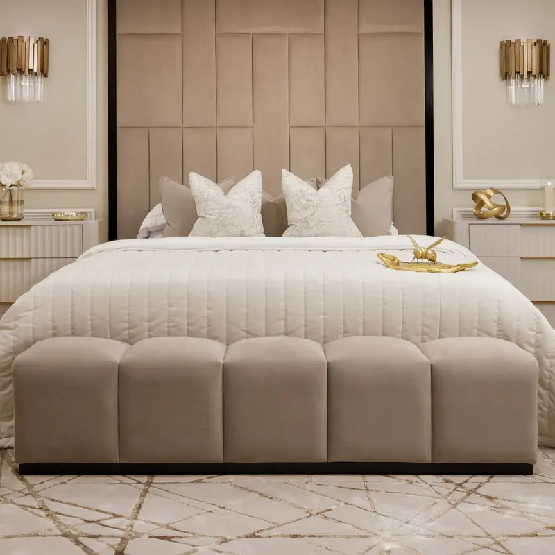 Venus Mink Premium Upholstered Bench