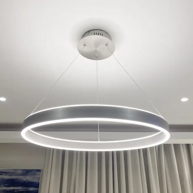 Aureola Matt Nickel Halo Ceiling Light