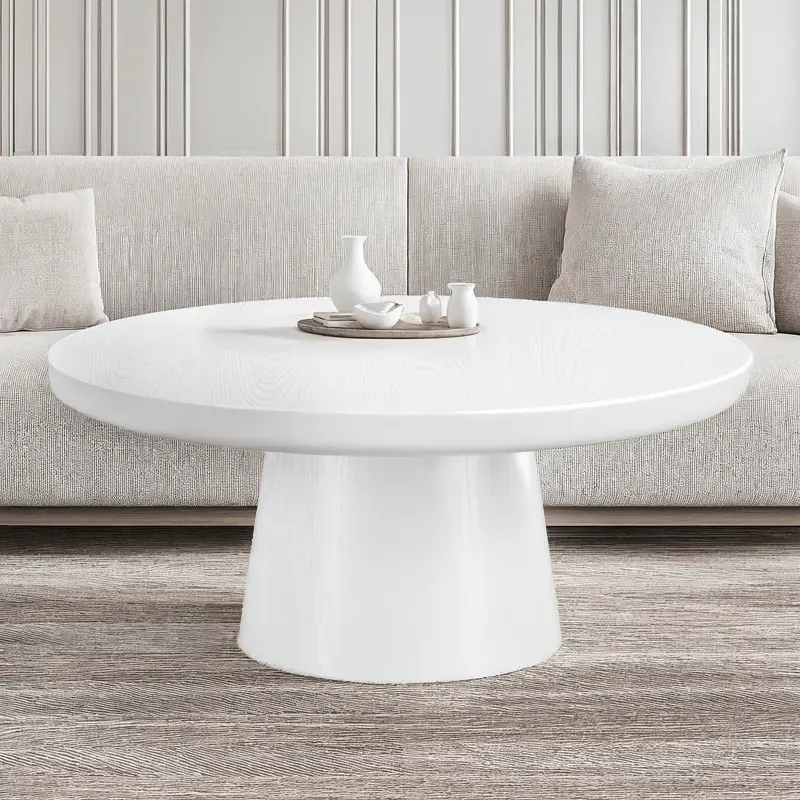 Azure White Round Coffee Table