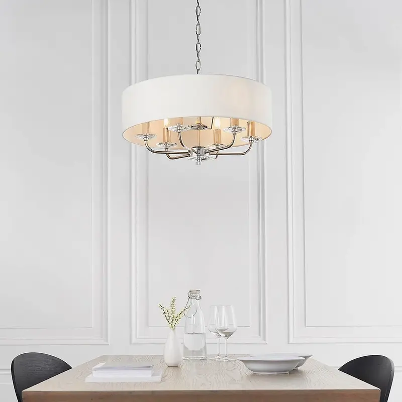 Cindy Silver 6 Light Pendant Ceiling Light