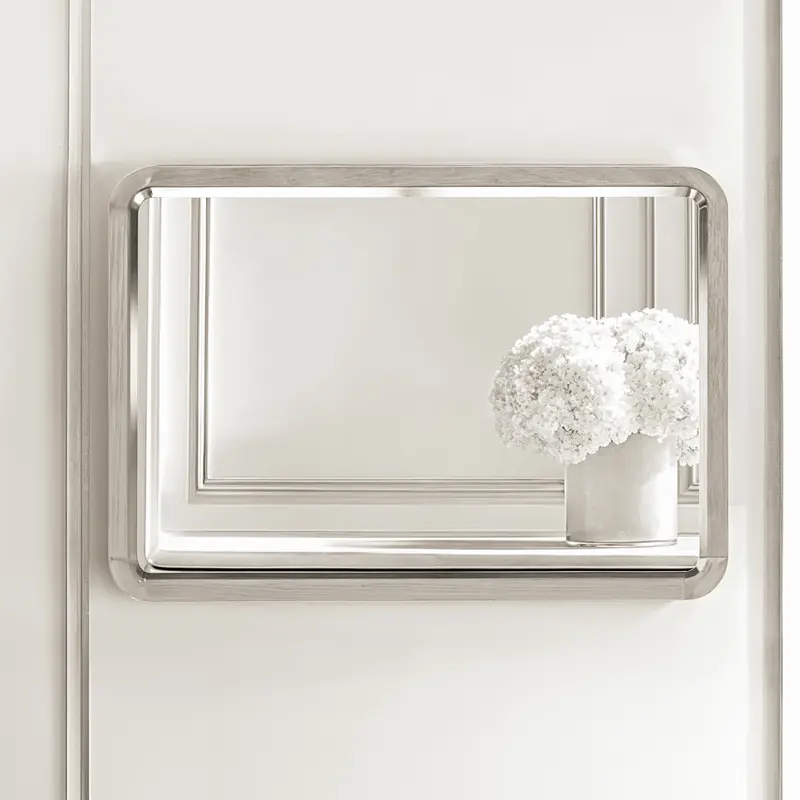 Dahlia Lightwash Wood Wall Mirror