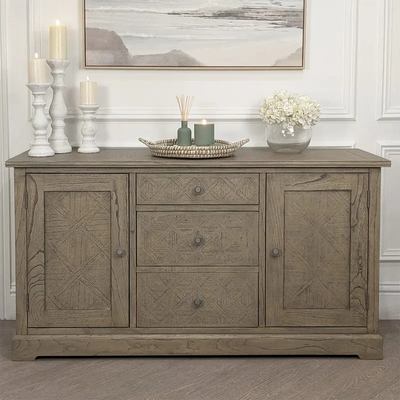 Elysium Natural Wood 2 Door 3 Drawer Sideboard