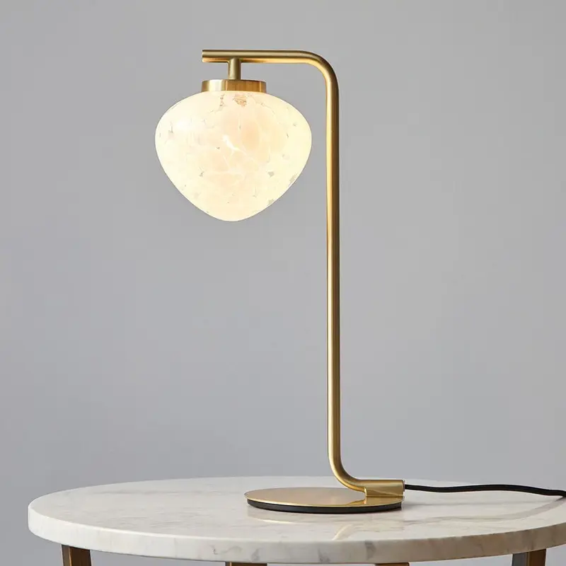 Emily Gold Table Lamp with Confetti Glass