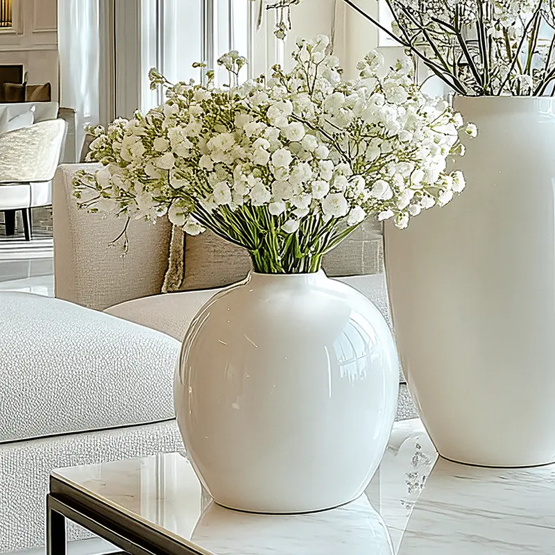 Faux White Gypsophila Bunch of Flowers