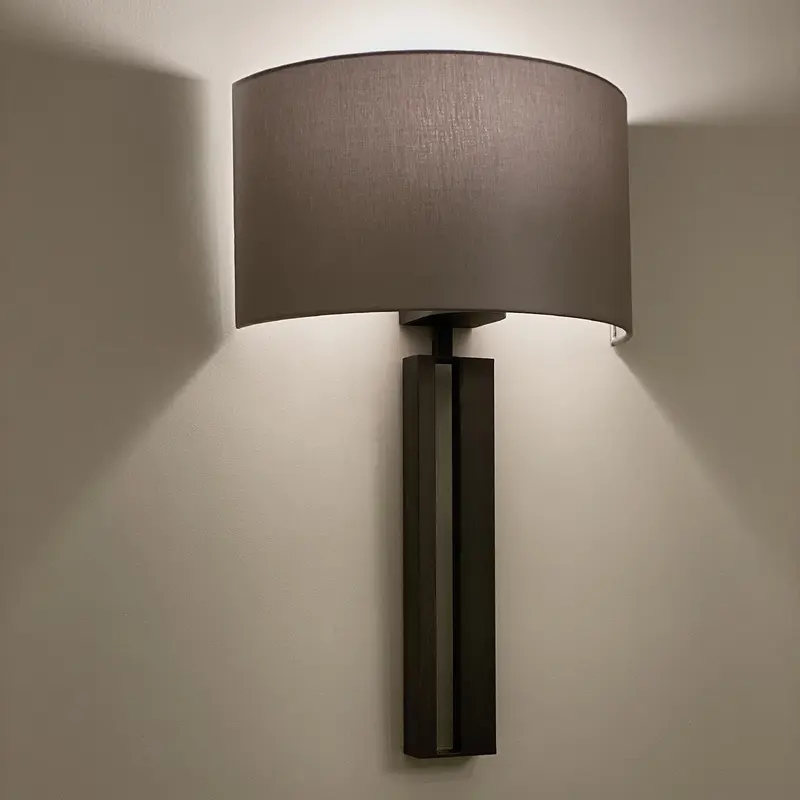 Oralie Matte Brass Large Wall Light - Mink Shade