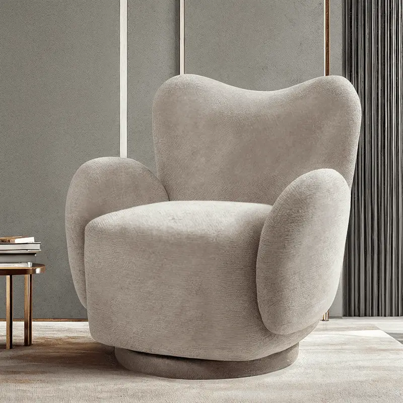 Valetta Mink Textured Swivel Accent Chair
