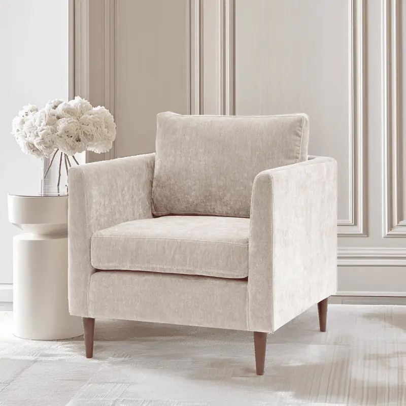 Camley Cream Textured Armchair