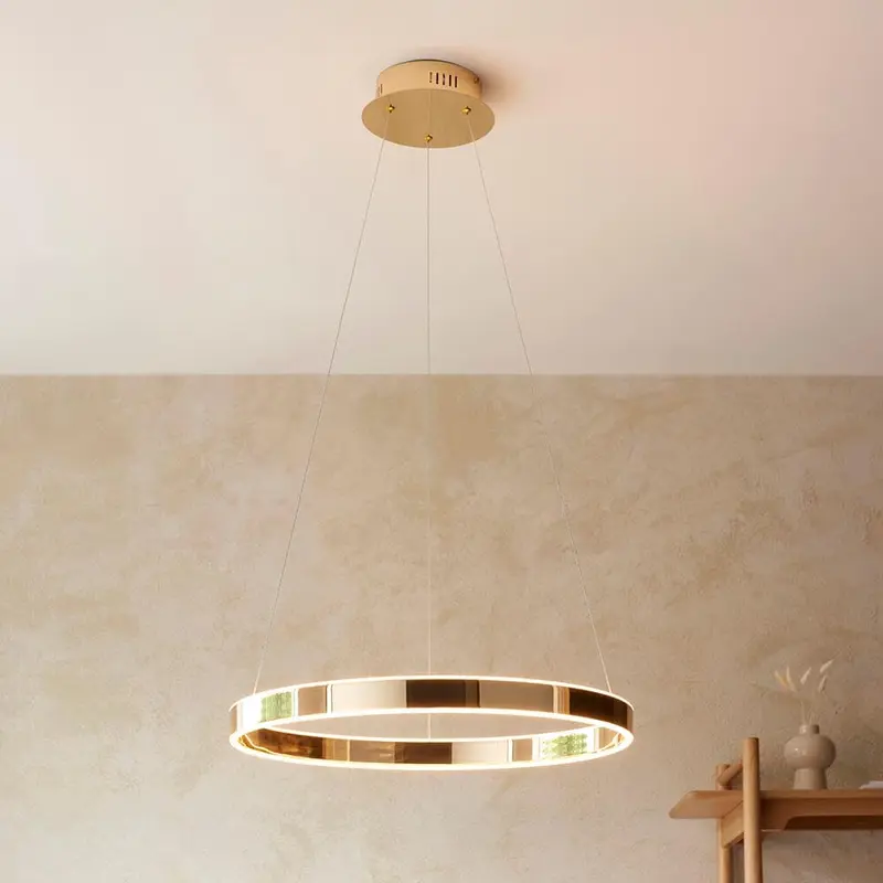 Lydia Gold Round LED Pendant Ceiling Light