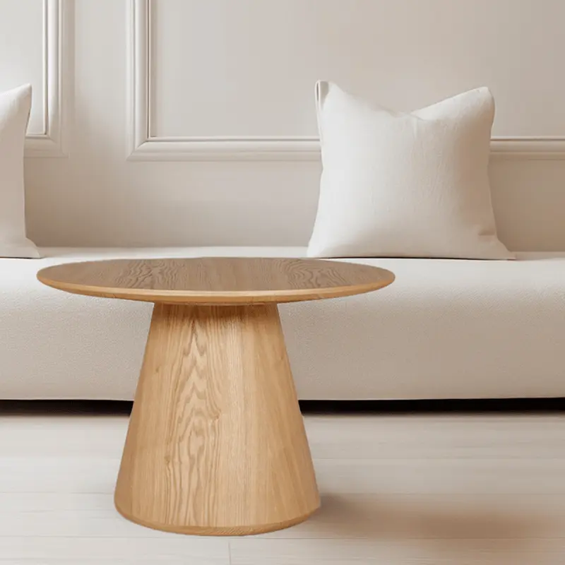 Tessa Oak Veneer Round Coffee Table
