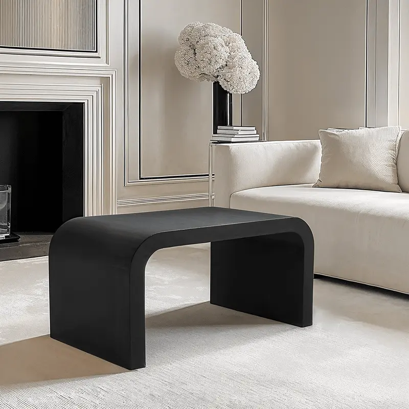 Whittaker Black Curved Coffee Table