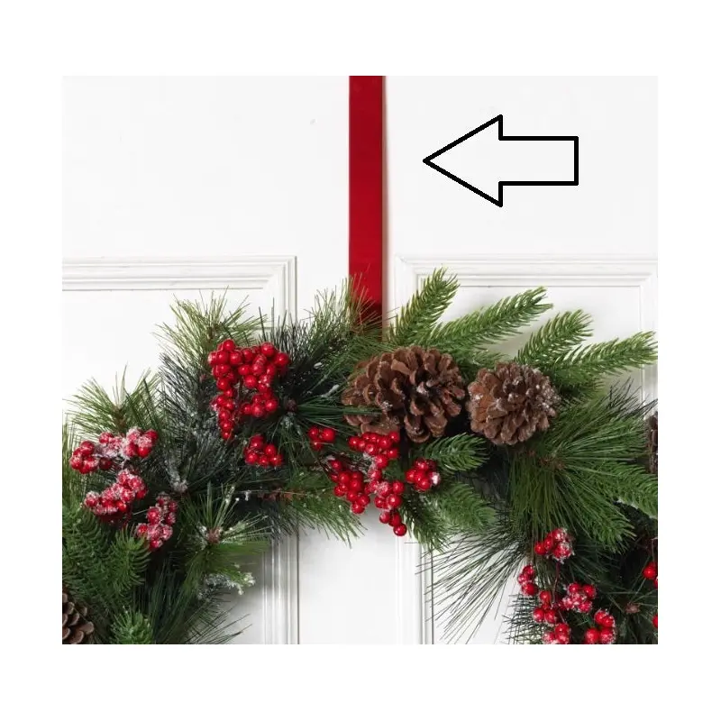 12" Over the Door Metal Wreath Hook