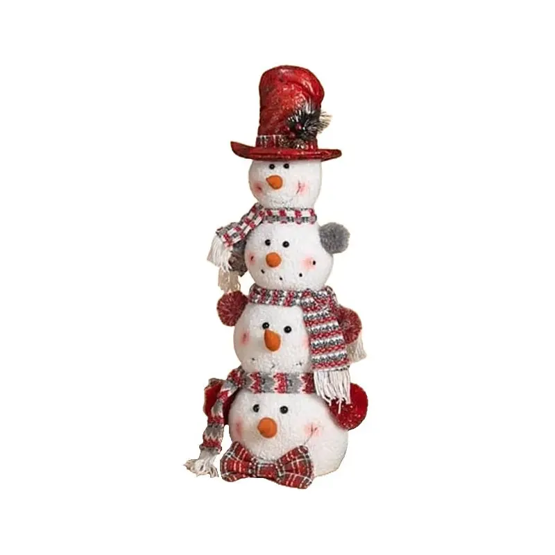 26" Snowman Stack Plush Decoration