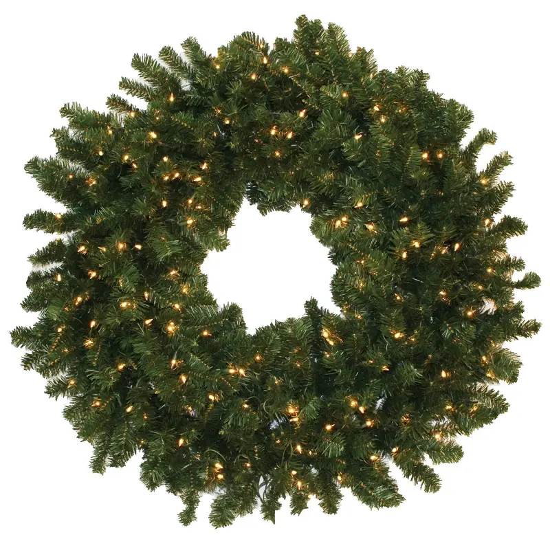 48" Pre-Lit Tiffany Artificial Christmas Wreath