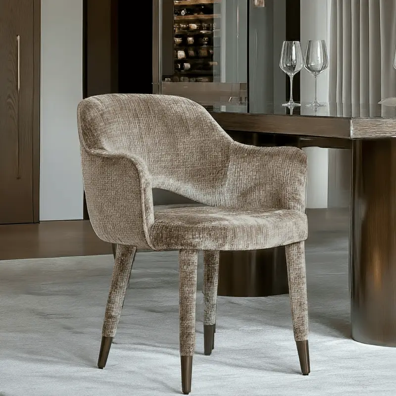 Charlotte Dark Stone Textured Dining Chair