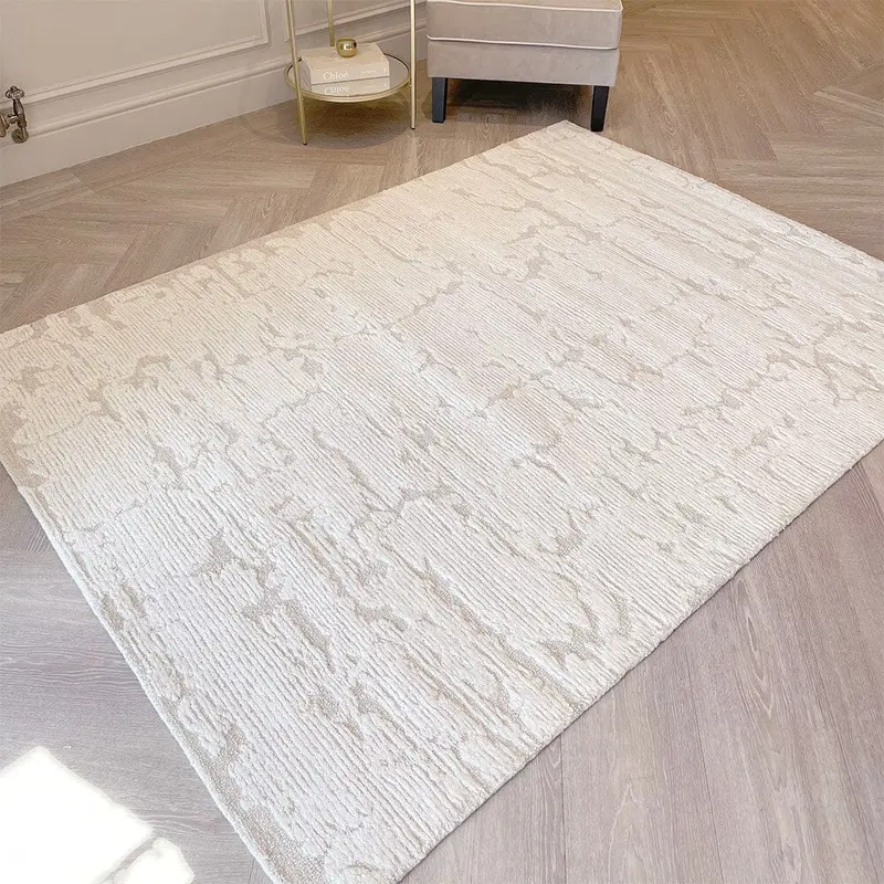 In Stock - Braelyn Ivory & Taupe Abstract Rug - 160 x 221cm