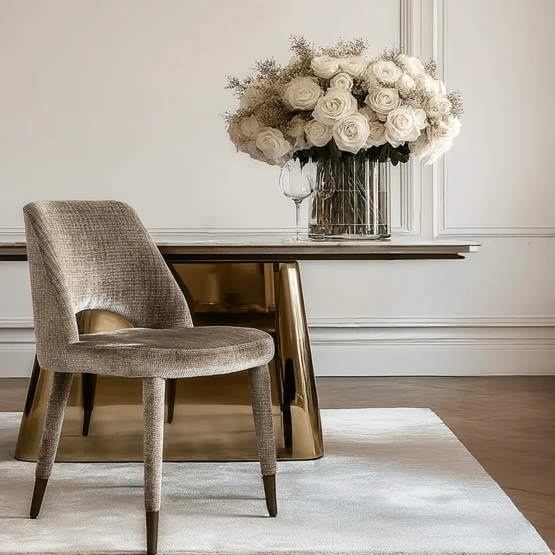 Ruth Taupe Textured Upholstered Dining Chair - Set of 2