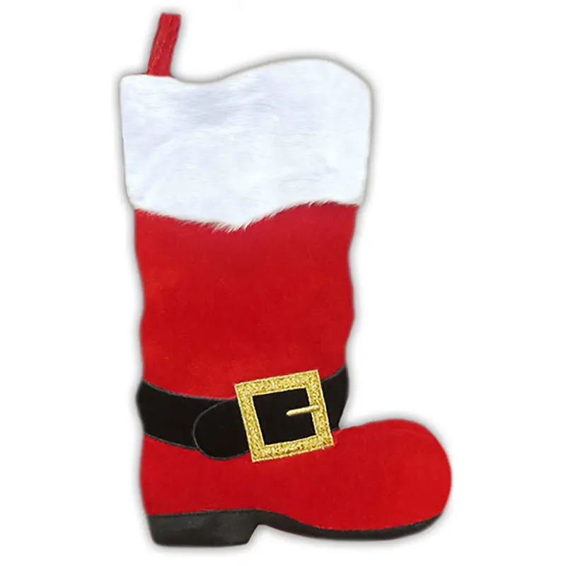 20.5" Red Santa Boot with Buckle Christmas Stocking