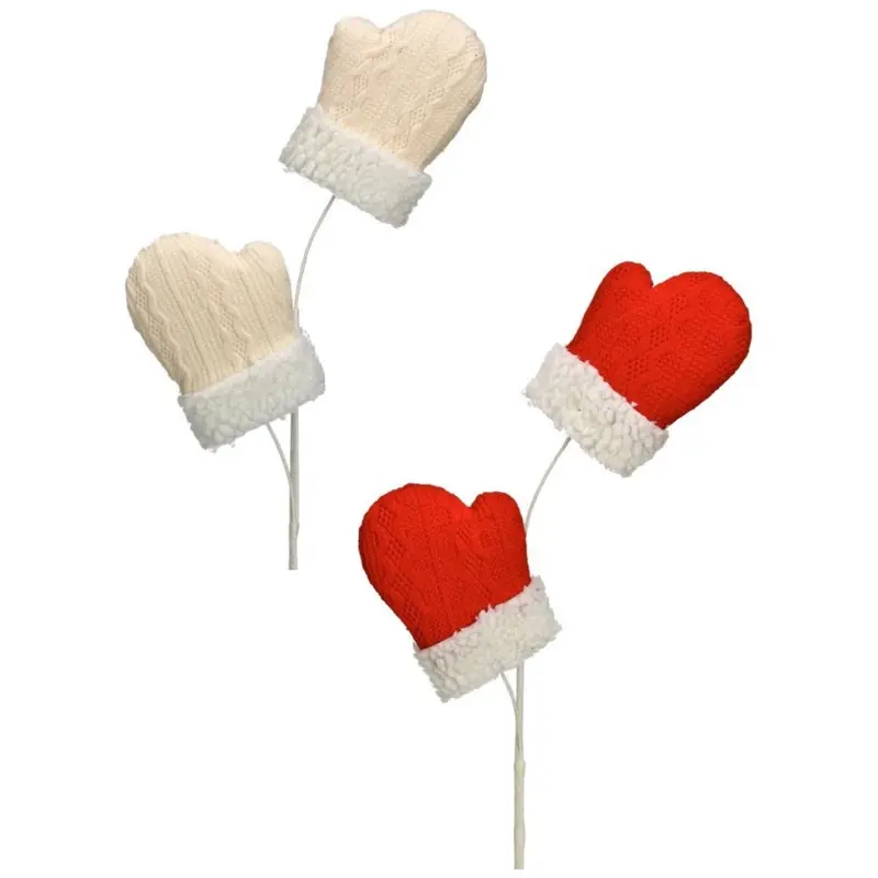 26" Knitted Fur Mitten Spray