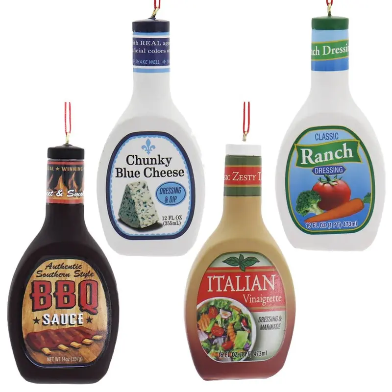3.75" Salad Dressing Condiment Bottle Ornament